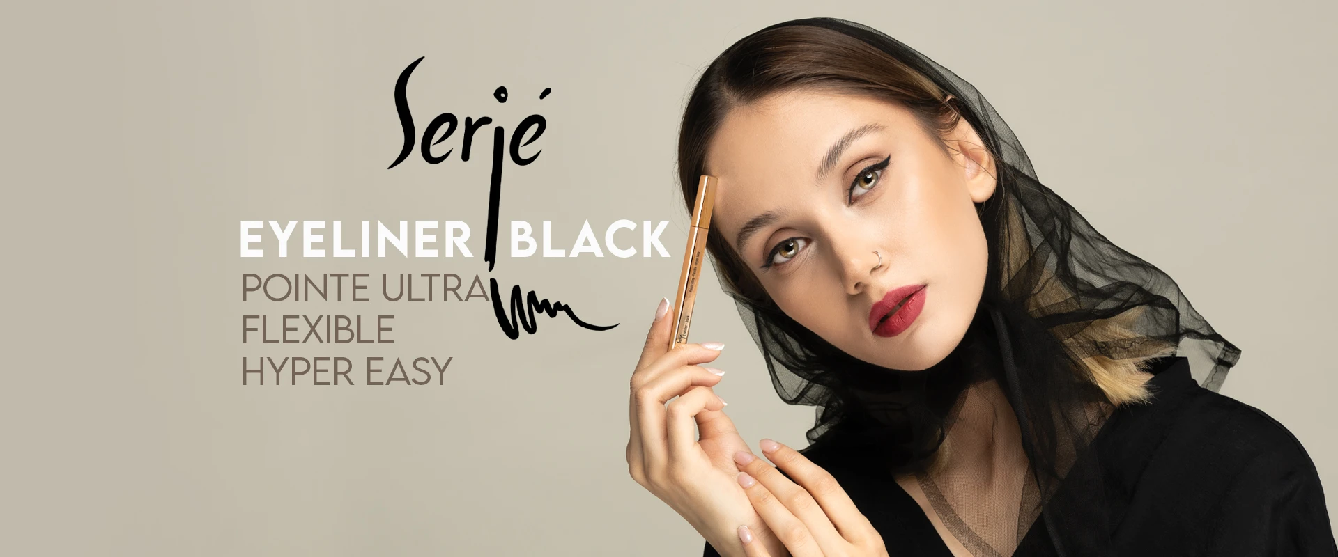 خط چشم ماژیکی مشکی سرژه