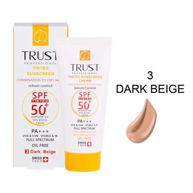 کرم ضد آفتاب رنگی و کنترل چربی بژ تیره (پوست مختلط تا چرب)